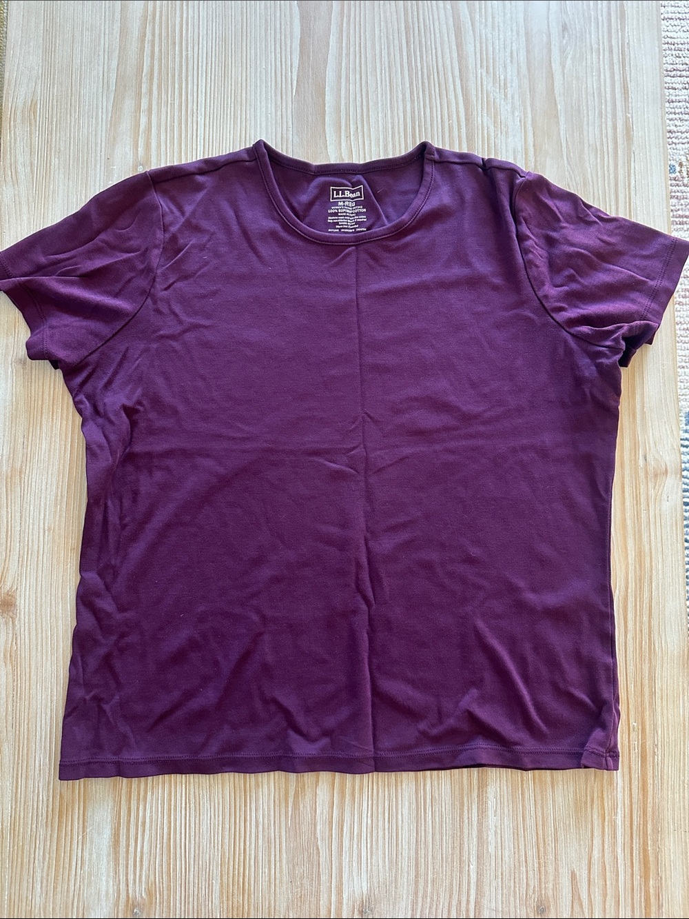 L.L. Bean Women's Short Sleeve Tee in Plum